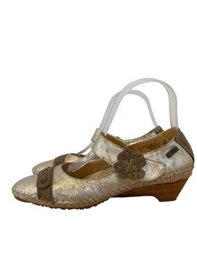 Orthosolutions Hans Leibniz Gold Leather Mary Jane Comfort Shoes EU 38 Women